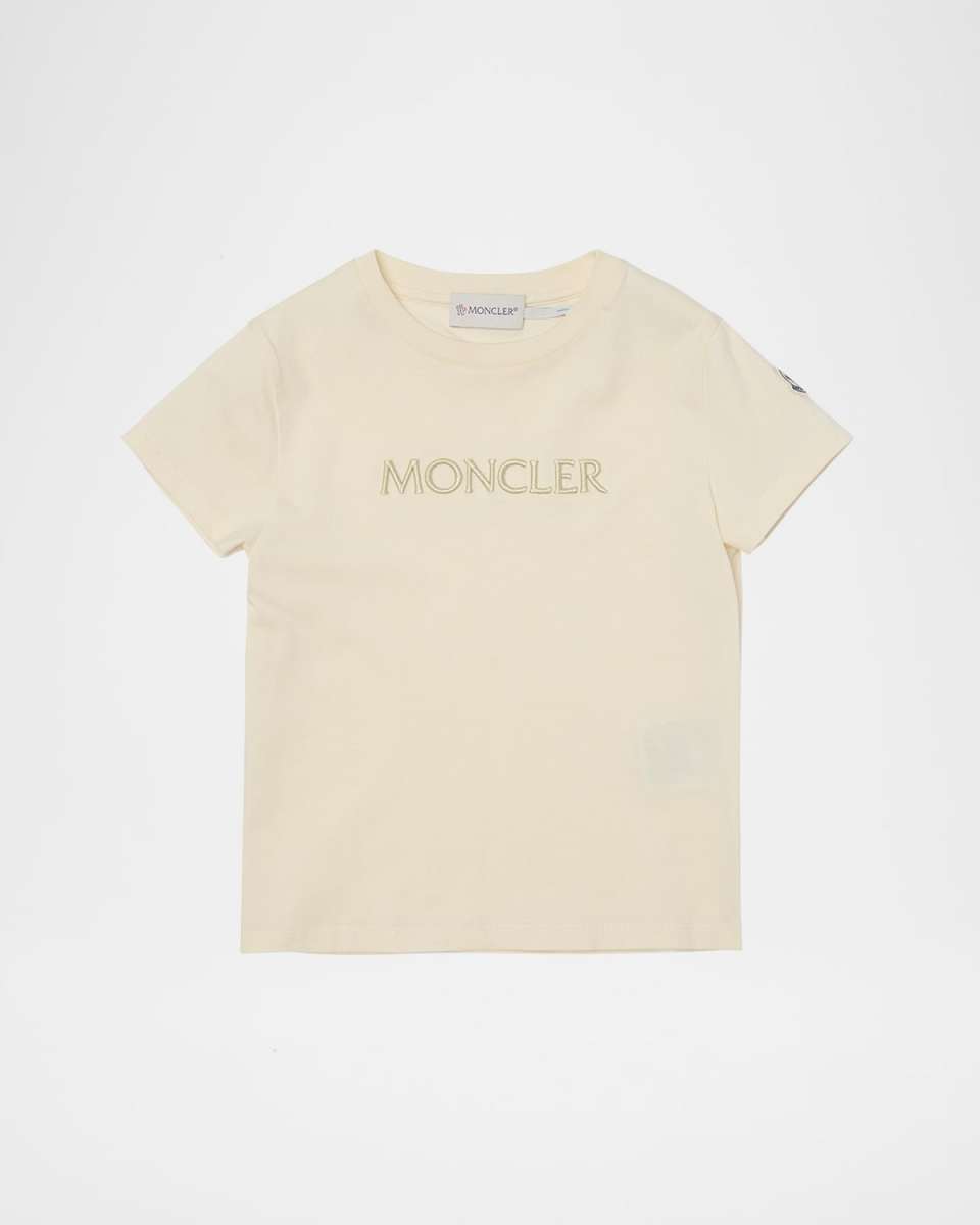 Girl's Tonal Embroidered Logo Short-Sleeve T-Shirt, Size 12-